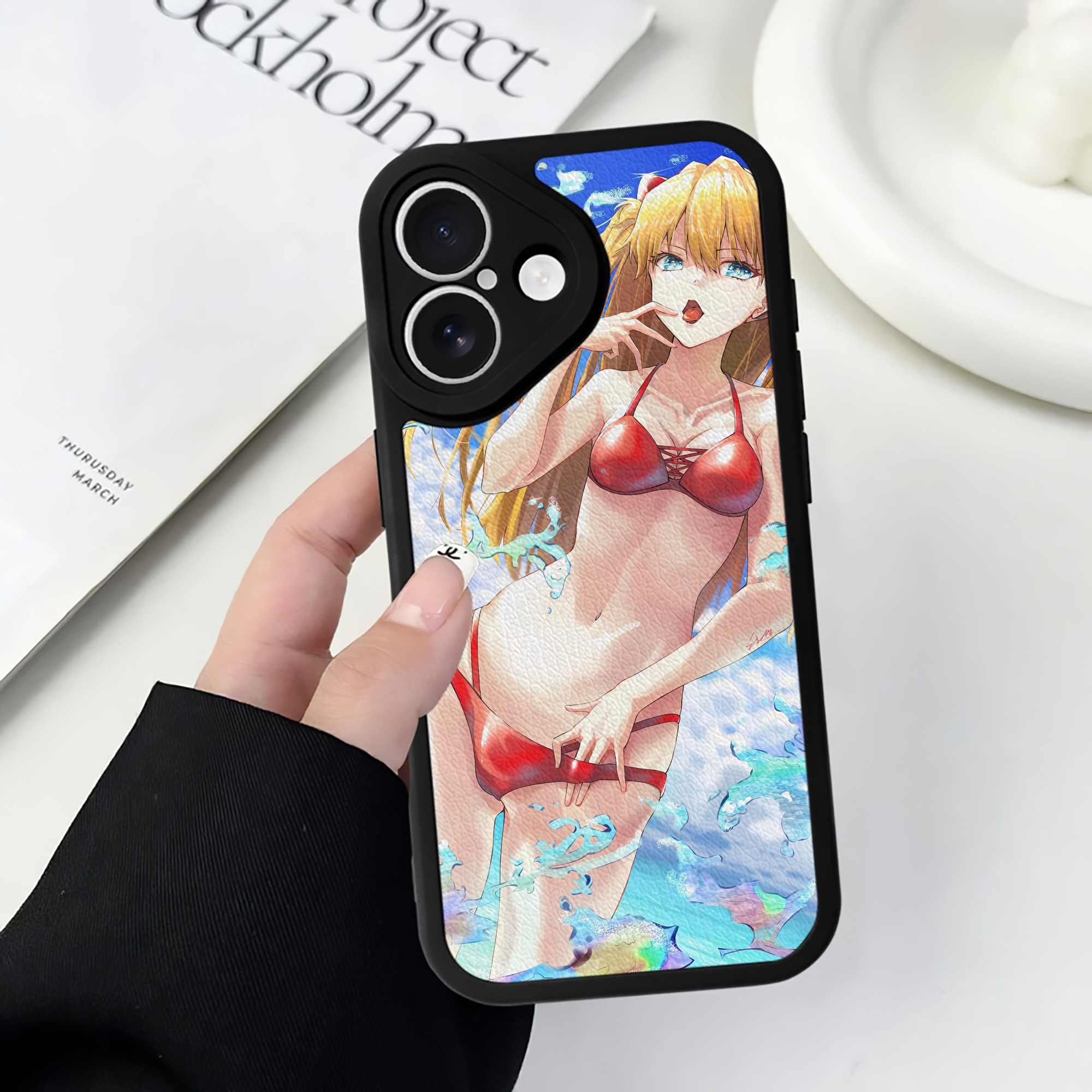 （画像用） EVA 新世紀エヴァンゲリオン 【iPhone 16シリーズ対応】シリコンスマホケース（レザー調） 材質：シリコン